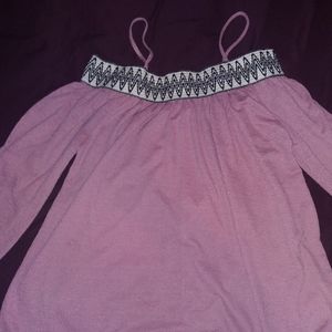Pink Off the shoulder Shirt